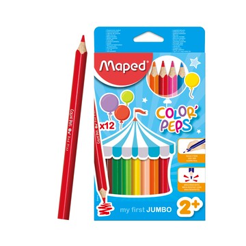 法國Maped - 幼兒大三角色鉛筆12色