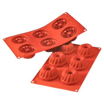 Pavoni 六連花型矽膠模  耐-40~+230度  FR058  1個