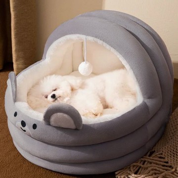 新品上市!!熱門爆品！！貓窩冬季保暖貓窩窩小別墅比熊犬四季通用半封閉式貓屋冬天狗窩床