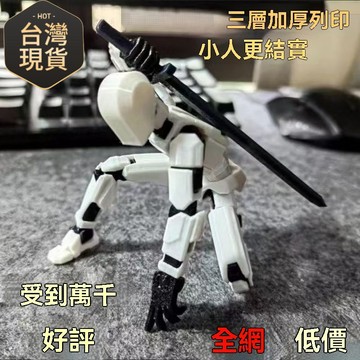 臺灣出貨🔥倖運13全關節可動人偶兵人3D打印第3代Dummy假人 DIY解壓假人玩具 DIY解壓玩具 桌麵擺件 兒童玩具