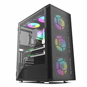 コンピューターケース ゲーミングPCケース RGBファン6個付き 通販