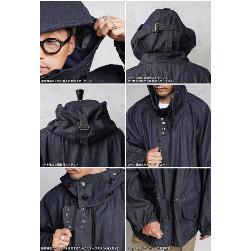 WAIPER.inc ROYAL NAVY スモックパーカ MADE FROM”OKAYAMA DENIM” 日本製  【WA-SMOCK-D】ロイヤルネイビー デニム ジャケット【クーポン対象外】【T】 | LINEブランドカタログ