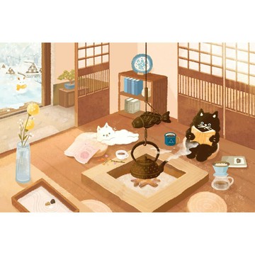 P2 - OAO 閱讀系列-古民家款 台灣製 204片明信片拼圖 24-049