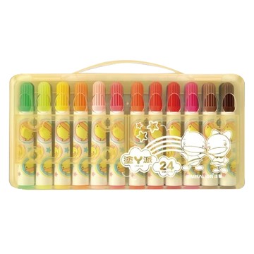 SIMBALION 雄獅 CFM 新功夫鴨彩色筆 外盒顏色隨機  24色  1盒