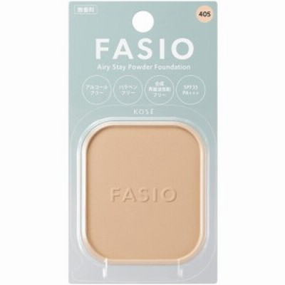 コーセー FASIO ファシオ エアリーステイ パウダーファンデーション 405 ライトオークル 10g