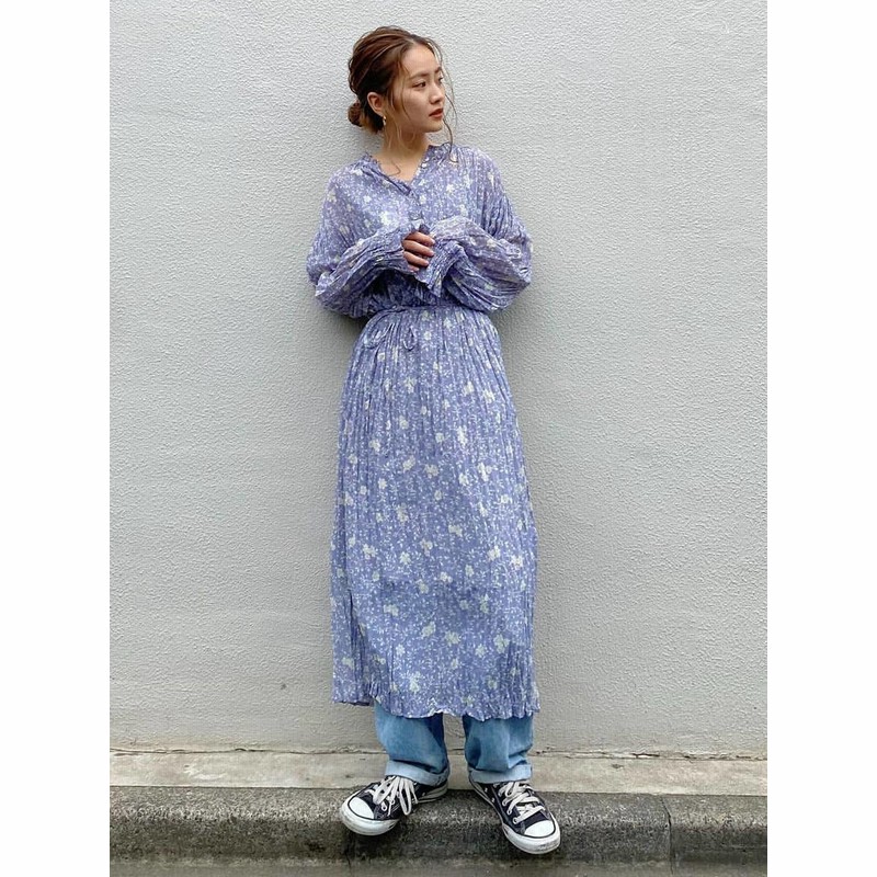 公式 Ungrid アングリッド フラワープリントロングワンピース 通販 Lineポイント最大1 0 Get Lineショッピング