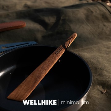 Wellhike BC柚木鍋鏟 木鏟 原木鏟子 原木鍋鏟 煎匙木鏟 原木斜鏟 木鏟 木鍋鏟 戶外餐具 天然木 煎鏟 煎勺