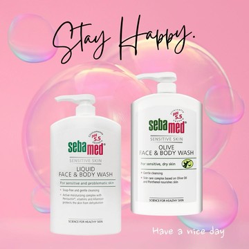【平輸版】全家一起洗🛁SEBAMED｜PH5.5潔膚露 1000ml #壓頭版（常規/橄欖）★附祝福卡片✧生日禮物/情人節禮物