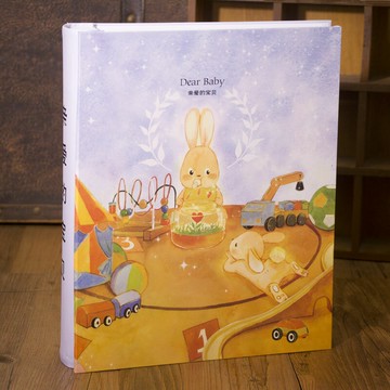 相簿/相冊/紀念冊 全豎版5寸過塑家庭相冊影集插頁式收藏冊寶寶兒童成長紀念冊相本