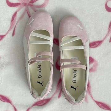 PUMA 休閒鞋 SPEEDCAT BALLET SD 粉紅色 麂皮 芭蕾舞鞋 女 40128701