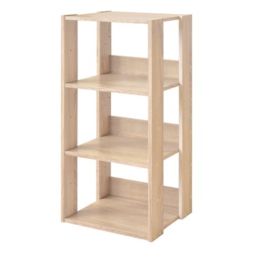 《HOPMA》日式三層收納架-寬40公分 台灣製造 隙縫展示櫃 置物窄櫃-淺橡(漂流)木