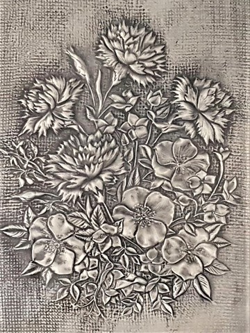 錫雕  康乃馨 愛 魅力 區別  畫框