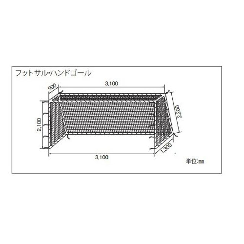 三和体育 フットサル・ハンドゴール兼用ネット キャッチネット付 日本