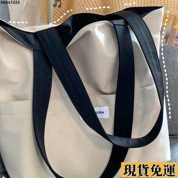 💦台灣限時低價💦 2021新款韓國包女ins百搭學生上課小眾通勤包牛津布單肩包大容量