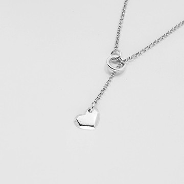 Z51純銀愛心(可敲字)925純銀項鍊.客製英文字母數字.御匠敲飾