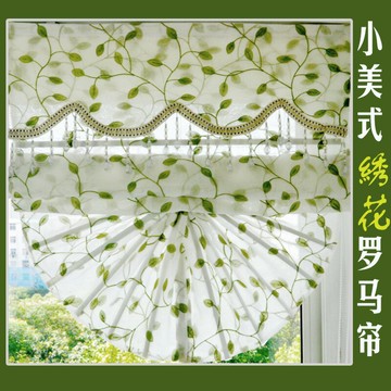 美式半遮光羅馬簾扇形升降簾兒童羅馬簾臥室現代歐式成品窗簾定制