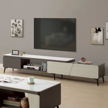 【LOVE樂芙】多亞斯坦6尺岩板伸縮電視櫃A25BE0428