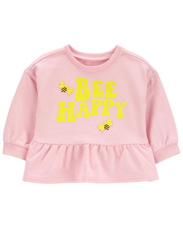Baby Bee Happy Peplum Pullover