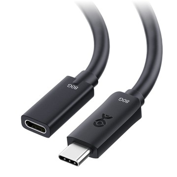 [6美國直購] Cable Matters 201414-1m 80Gbps USB4 延長線 8K 120Hz USB Type-C 兼容 Thunderbolt 5 4