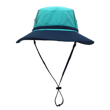 情侶款戶外涼感防曬登山帽 UPF50+ 遮蔽率≥99.9%  均碼  藍邊天藍