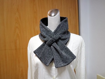 可調式短圍巾.scarf 保暖圍脖 雙面雙色 大人.小孩均適用
