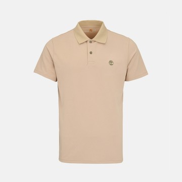 Timberland 中性米色快乾短袖Polo衫｜A66DUY94
