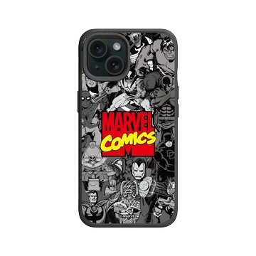 iPhone 15 SolidX 黑 - 迪士尼-漫威 Marvel - 漫威英雄-漫畫標誌