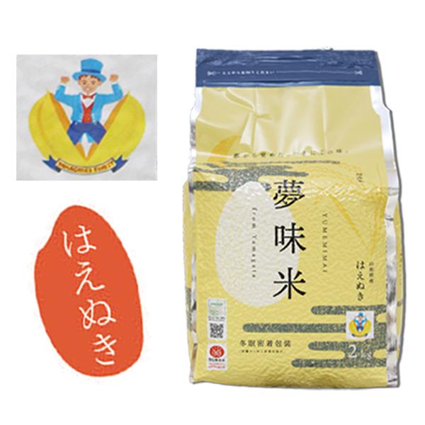 無洗米 10kg 送料無料 夢味米 令和5年産 はえぬき 2kg×5袋 長期保存(約5年間) 冬眠密着包装