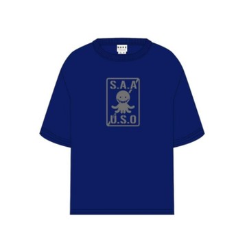 暗殺教室 落肩短袖 T-shirt 中性版 章魚款 藍