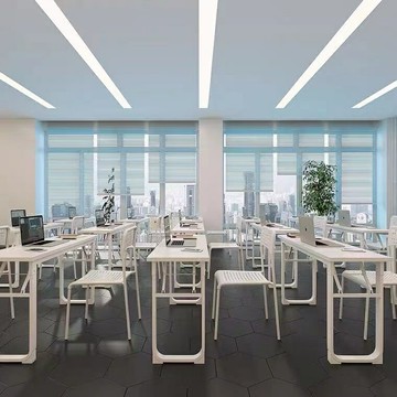 教育機構折疊培訓桌椅長條桌學生輔導補習班雙人會議桌組合課桌椅