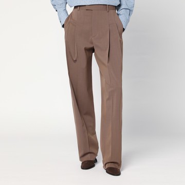 Brown trousers in wool blend