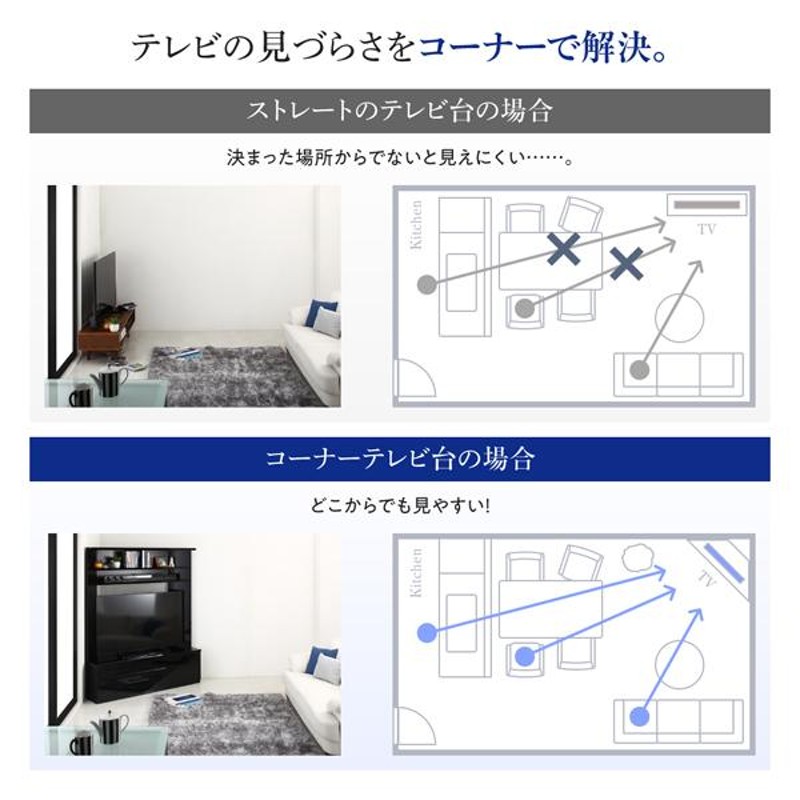 テレビ台 ハイタイプ コーナー おしゃれ テレビボード tv台 tvボード