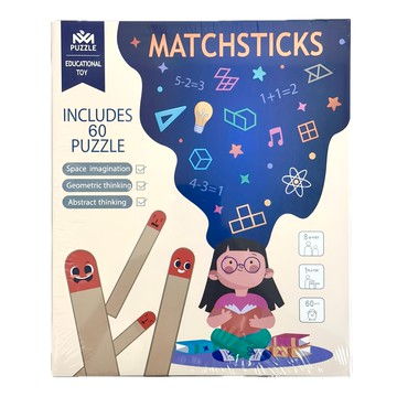 PUZZLE 思維火柴磁性益智拼圖  30片  1盒  混和顏色