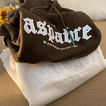 美式重磅衛衣男春秋季潮牌寬松復古oversize上衣字母刺繡連帽外套