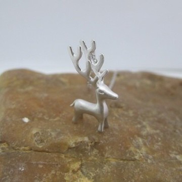 925純銀項鍊 吊墜-流行精緻百搭小鹿生日情人節禮物女飾品73jd20【獨家進口】【米蘭精品】