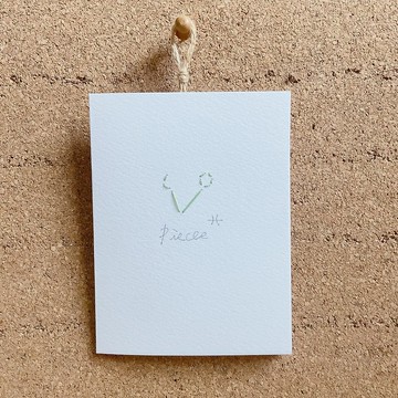 雙魚座 生日手工縫圖卡片