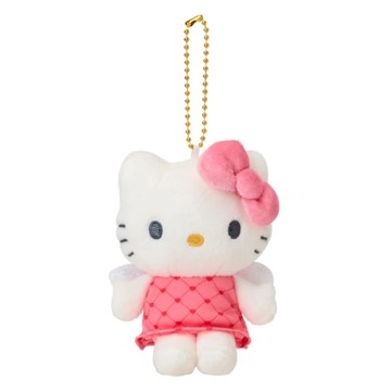 【震撼精品百貨】Hello Kitty 凱蒂貓~日本三麗鷗sanrio KITTY絨毛玩偶吊飾-深粉衣天使變裝50週年*19895