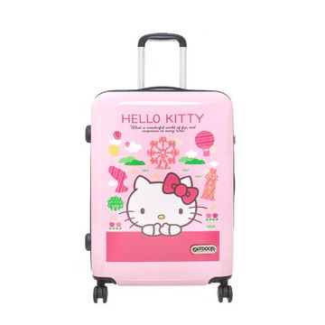 【OUTDOOR】Hello Kitty聯名款台灣景點24吋行李箱-粉紅色 /個 ODKT21A24PK