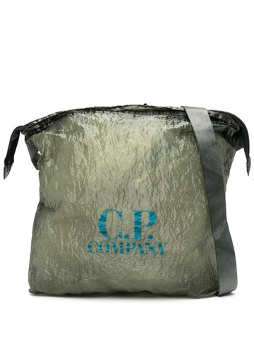 C.P. Company - logo-print lightweight shoulder bag - men - Polyamide - One Size - Green