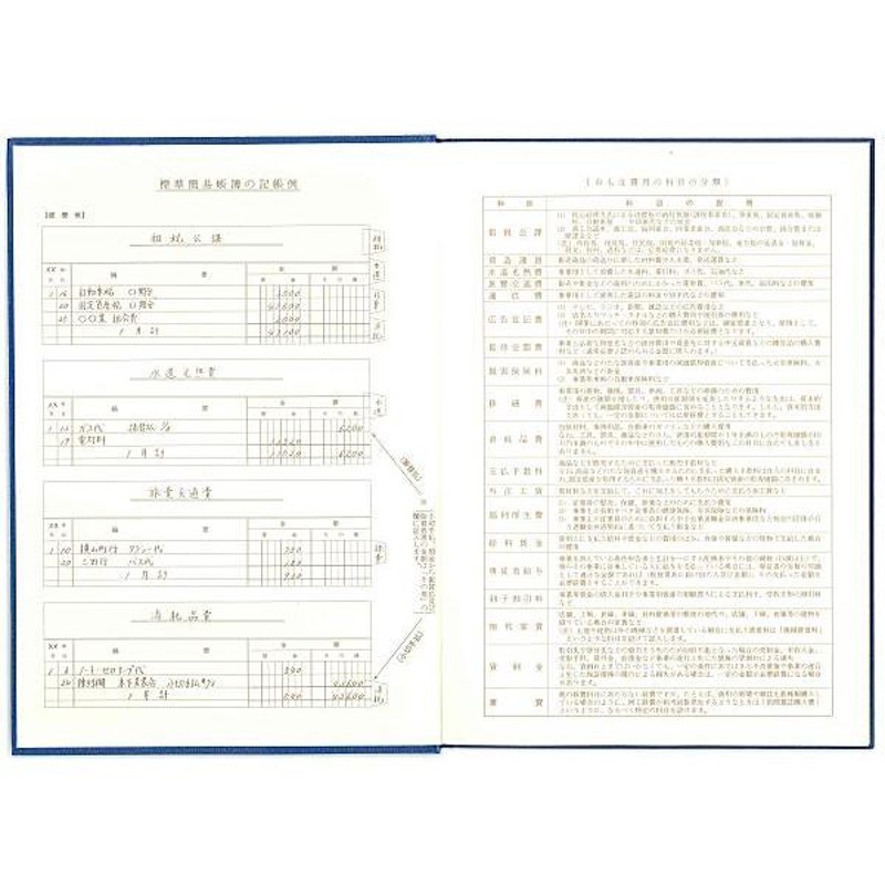 アオ4　仕入以外科目記入する　青-4　経費帳　簡易帳簿(青色申告用)　事業上の費用　LINEショッピング　日本ノート　アピカ