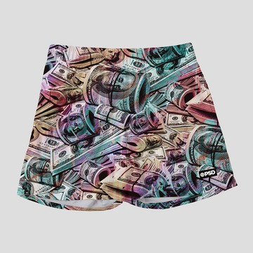 SPORTSWEAR- 運動短褲-粉彩錢錢-綠色 L