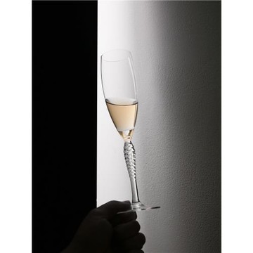 簡約無鉛水晶高腳杯螺旋香檳杯復古法式玻璃洋酒杯小眾中古杯家用