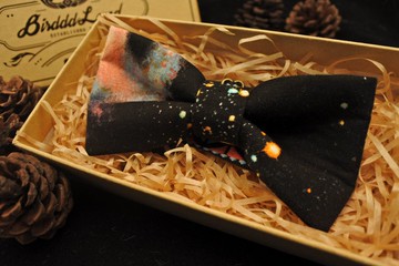 原創復古手工領結  美國進口布料 SpaceWalk 宇宙星空星雲 舞會