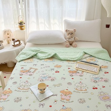 台湾出货 卡通涼被 兒童涼被 冰豆豆涼被 親膚舒適 涼感被 冰絲涼被 夏被 夏涼被 空調被 凉被 雙人涼被 涼被單人
