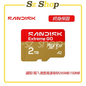 SanDisk Extreme microSDXC UHS-I(V30)(A2) 2TB 記憶卡 永久保固 原廠公司貨