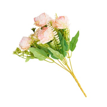 【dayneeds】仿真花藝-牡丹花(6色可選)5支入淺粉色