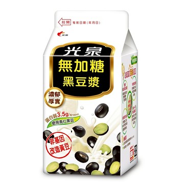 [家速配]光泉無加糖黑豆漿400ml※實際到貨效期約4天以上