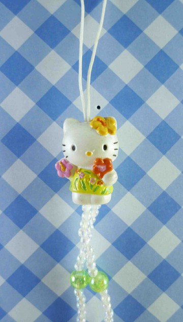 【震撼精品百貨】Hello Kitty 凱蒂貓 七國限定版手機吊飾-美國(黃) 震撼日式精品百貨