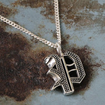 吊墜項鍊A-Z銀色字母首字母