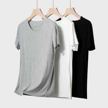 隨心剪竹纖維 男士薄款圓領短袖T恤 無痕好舒服 夏裝